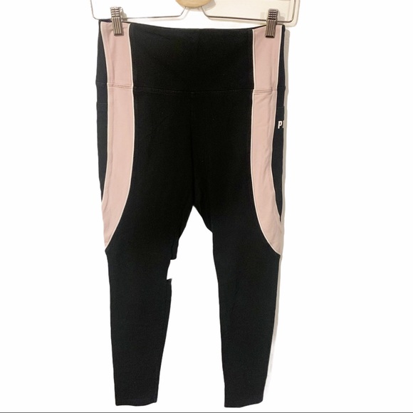 PINK Victoria's Secret Pants - Victorias‎ Secret Pink Medium Yoga Black Pink Trim Legging